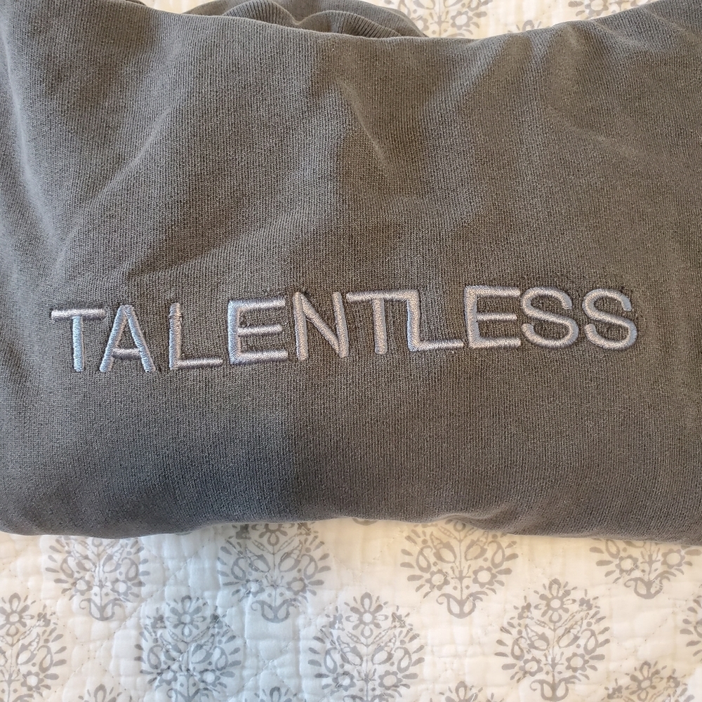 Talentless Heavyweight Gray Hoodie - Picture 12 of 13